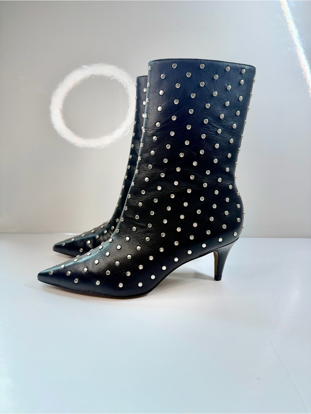 🖤 L’INTERVALLE Studded Leather Ankle Boots – Black – Size 37 (US 6) - Picture 2 of 12